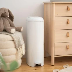 Poubelle à couches Platinium Blanche