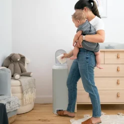 Poubelle à couches Platinium Sauge