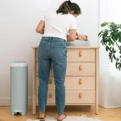 Poubelle à couches Platinium Sauge