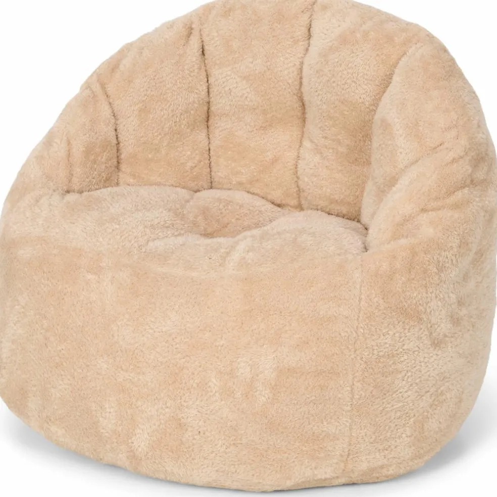 Pouf bouclette Soft Beige
