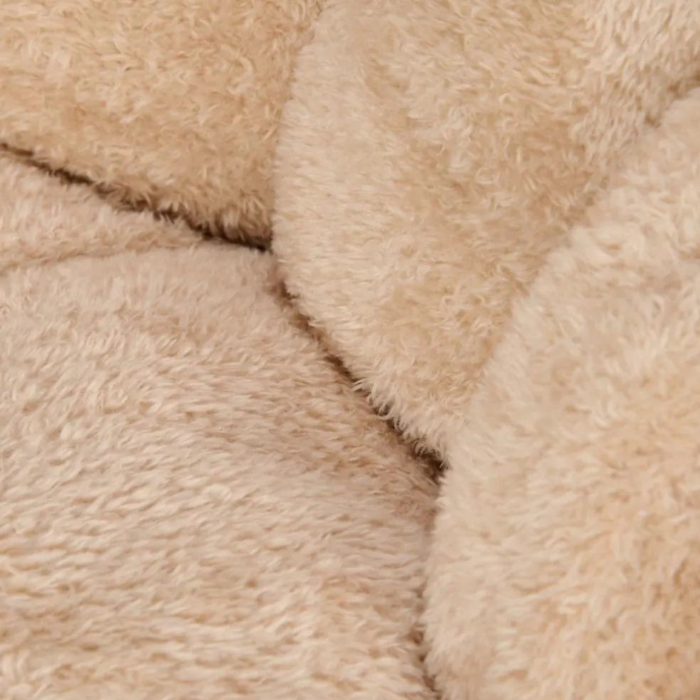 Pouf bouclette Soft Beige