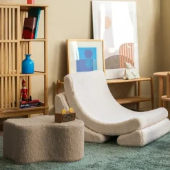 Pouf Cloud Biscuit molletonné