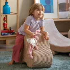 Pouf Cloud Brown Sugar velours côtelé