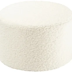 Pouf Cream White molletonné