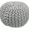 Pouf enfant tricoté Lili gris (30 x 20 cm)