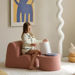 Pouf Guava Pink molletonné