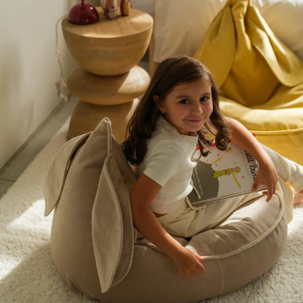Pouf lapin Dusty Beige
