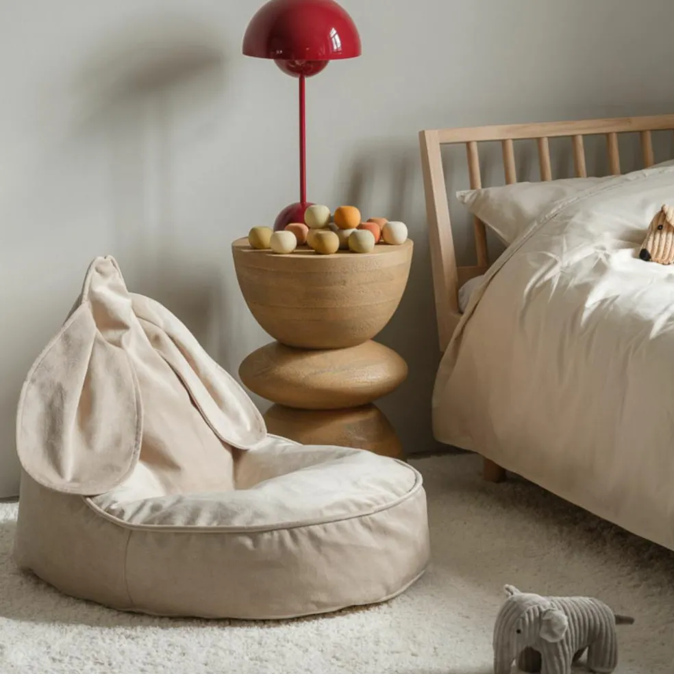 Pouf lapin Dusty Beige