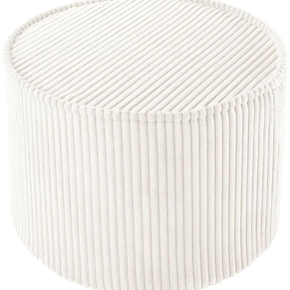 Pouf Marshmallow velours côtelé