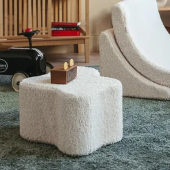 Pouf Nuage Cloud Cream White molletonné