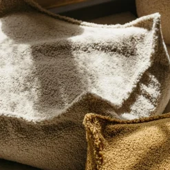 Pouf Ottoman Square Biscuit molletonné