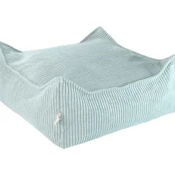 Pouf Ottoman Square Peppermint velours côtelé
