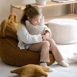 Pouf ours Maple molletonné