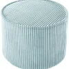 Pouf Peppermint Green velours côtelé