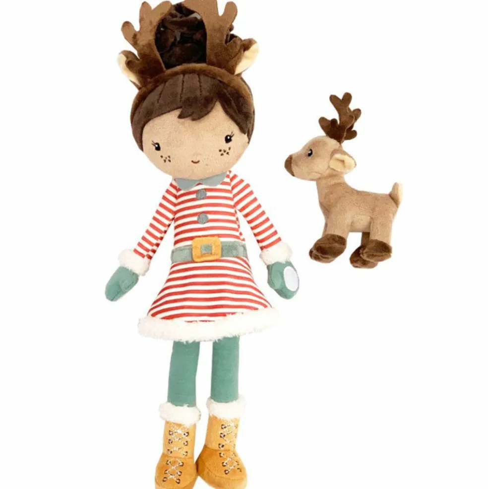 Poupée souple Evi et son renne (35 cm)