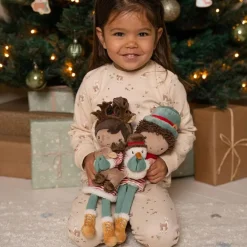 Poupée souple Evi et son renne (35 cm)