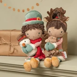 Poupée souple Evi et son renne (35 cm)