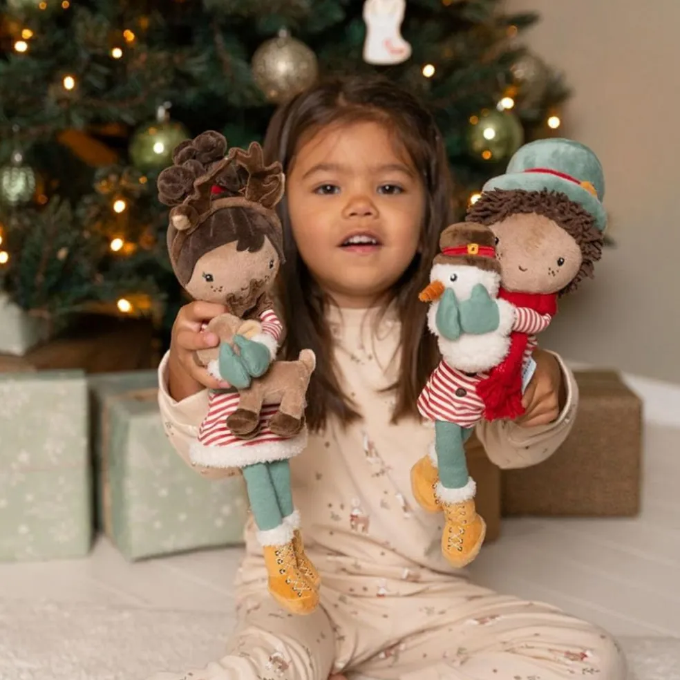 Poupée souple Evi et son renne (35 cm)