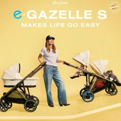 Poussette avec assistance électrique eGazelle S Moss Green