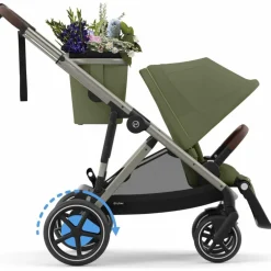 Poussette avec assistance électrique eGazelle S Moss Green