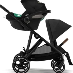 Poussette citadine Gazelle S Moon Black (châssis noir)