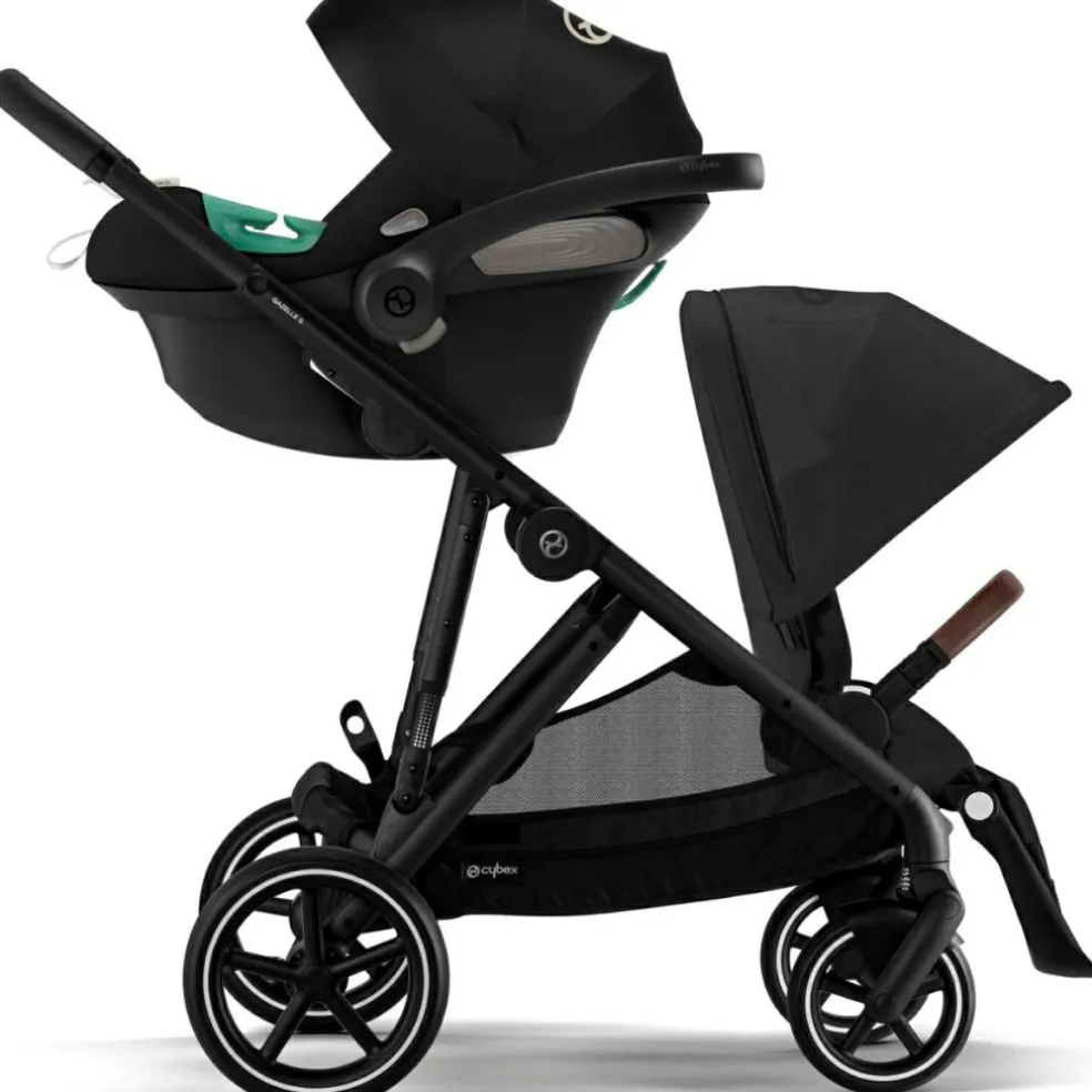 Poussette citadine Gazelle S Moon Black (châssis noir)