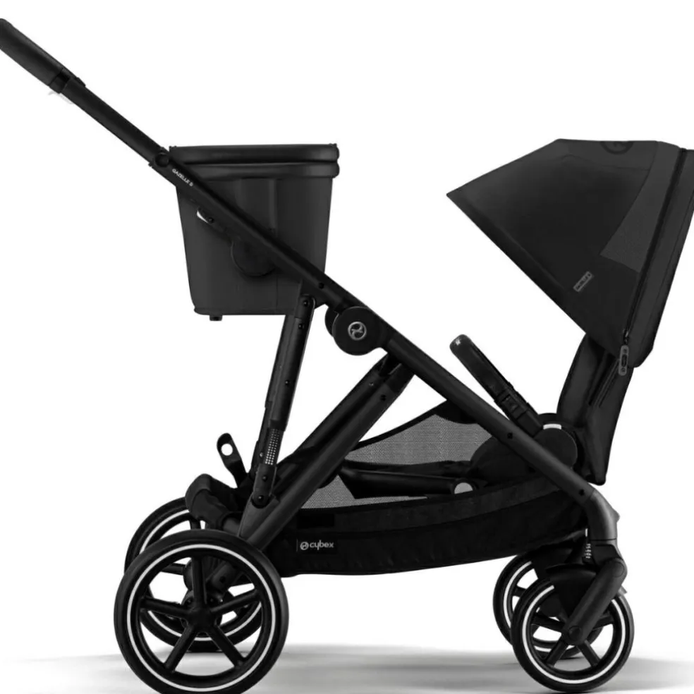 Poussette citadine Gazelle S Moon Black (châssis noir)