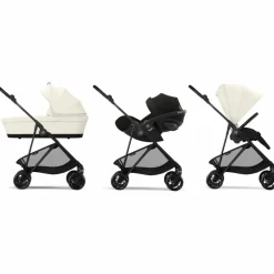 Poussette compacte Melio Carbon Canvas White