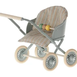 Poussette double Bébés Souris bleu
