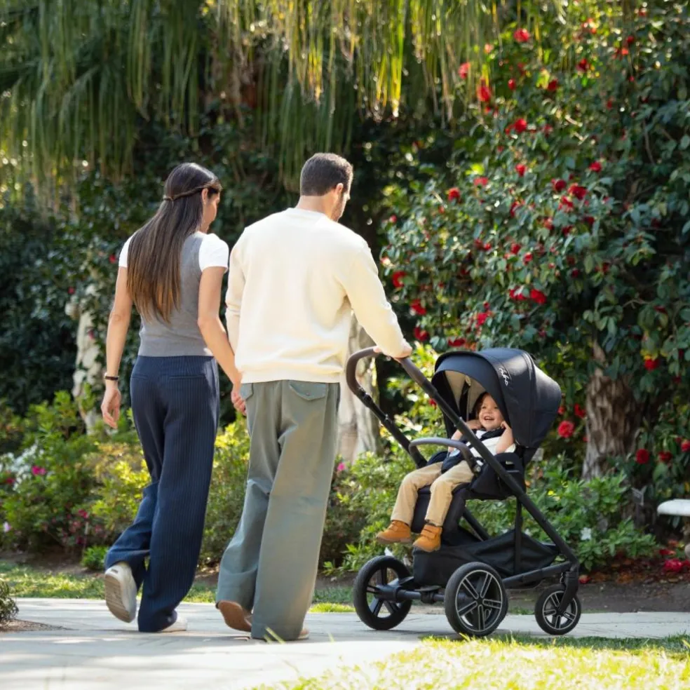 Poussette MIXX NEXT Caviar effet cuir chocolat