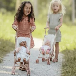 Poussette pour poupée en métal White Meadows