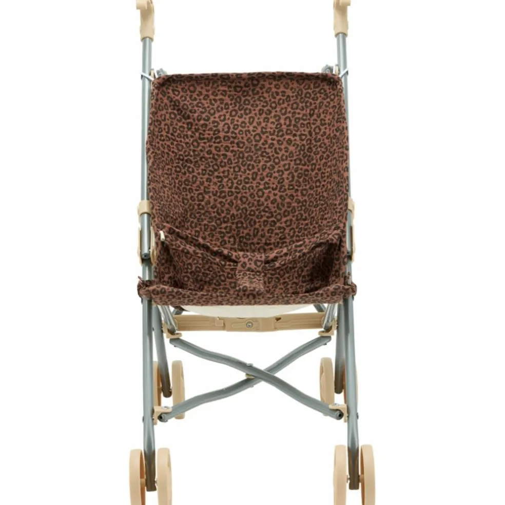 Poussette pour poupée Gaze Léopard Marron