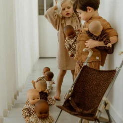 Poussette pour poupée Gaze Léopard Marron