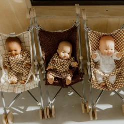 Poussette pour poupée Gaze Léopard Marron