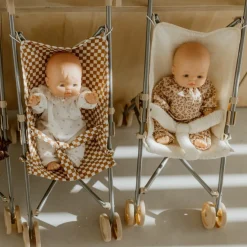 Poussette pour poupée Gaze Damier