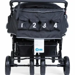 Poussette quadruple noir
