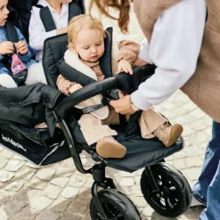 Poussette triplet noire