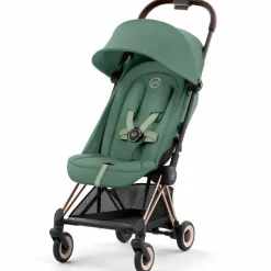 Poussette ultra-compacte COYA Rosegold Leaf Green