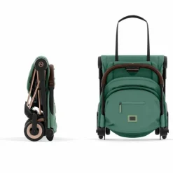 Poussette ultra-compacte COYA Rosegold Leaf Green