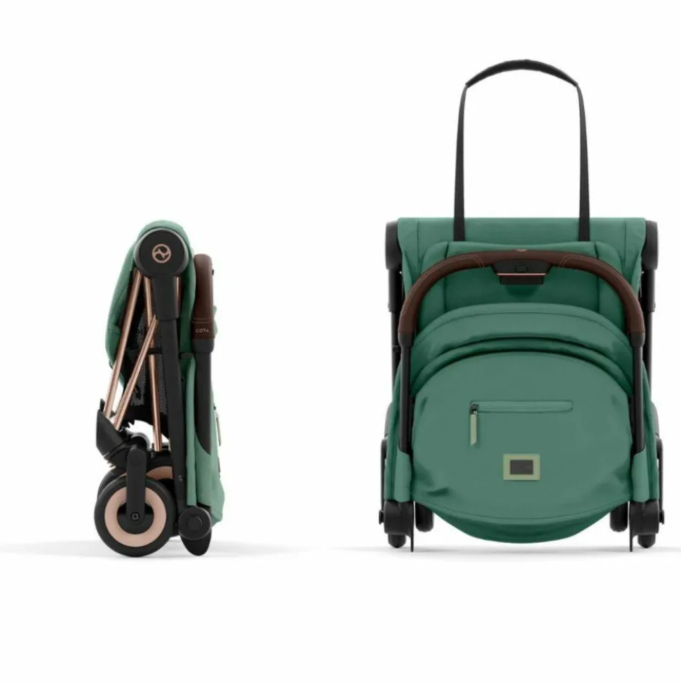 Poussette ultra-compacte COYA Rosegold Leaf Green