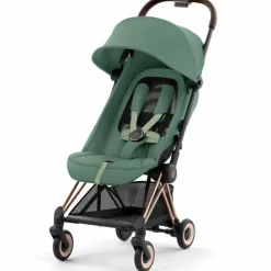 Poussette ultra-compacte COYA Rosegold Leaf Green