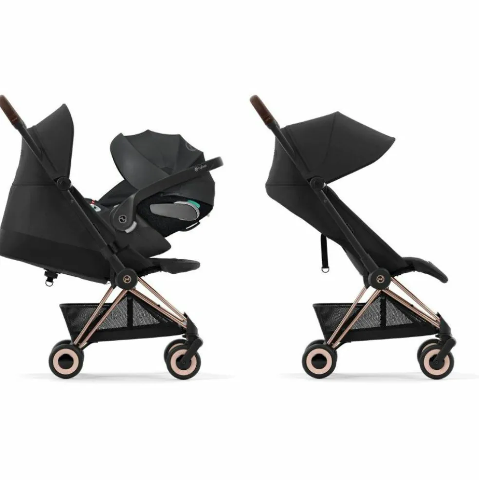 Poussette ultra-compacte COYA Rosegold Leaf Green