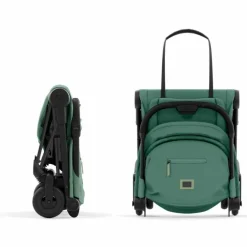 Poussette ultra-compacte COYA Matt Black Leaf Green