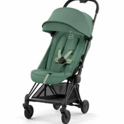 Poussette ultra-compacte COYA Matt Black Leaf Green