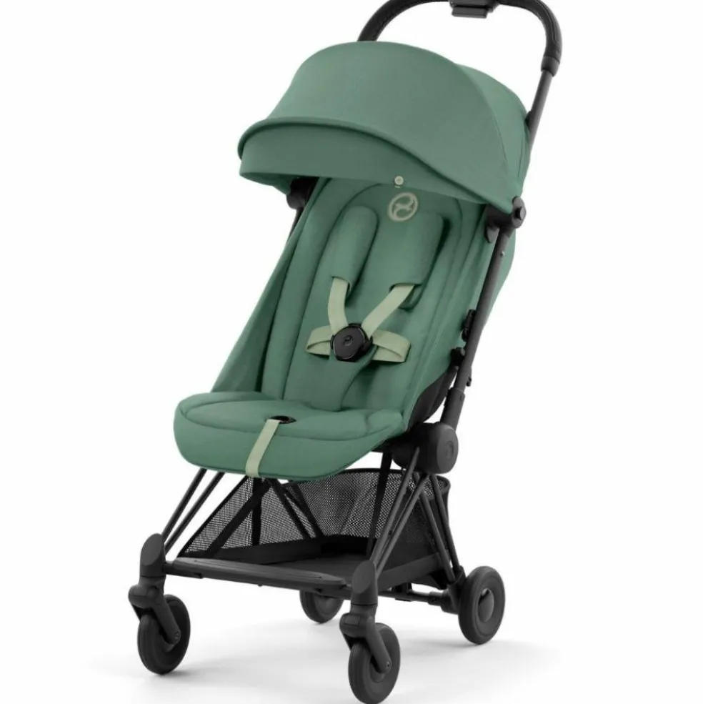Poussette ultra-compacte COYA Matt Black Leaf Green