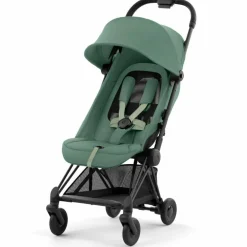 Poussette ultra-compacte COYA Matt Black Leaf Green