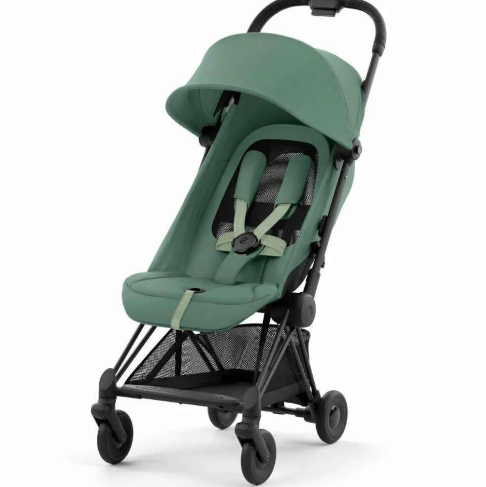 Poussette ultra-compacte COYA Matt Black Leaf Green