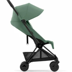 Poussette ultra-compacte COYA Matt Black Leaf Green