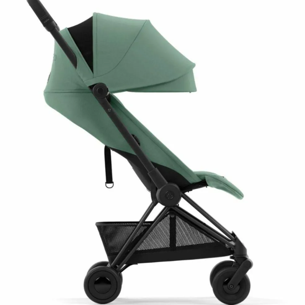 Poussette ultra-compacte COYA Matt Black Leaf Green