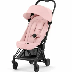 Poussette ultra-compacte COYA Matt Black Peach Pink
